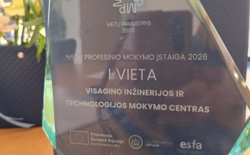 Visaginas TECH – tarp geriausių Lietuvoje: įvertinimai nacionaliniame konkurse „Metų pameistrys 2026“