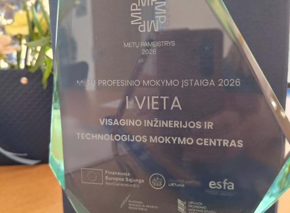 Visaginas TECH – tarp geriausių Lietuvoje: įvertinimai nacionaliniame konkurse „Metų pameistrys 2026“1
