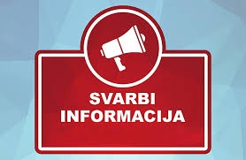 Svarbi informacija