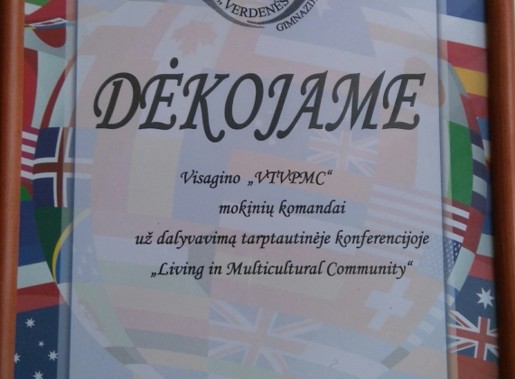 Dalyvavome konferencijoje „Gyvenimas daugiakultūrinėje bendruomenėje. Privalumai. Iššūkiai. Patirtis” 1