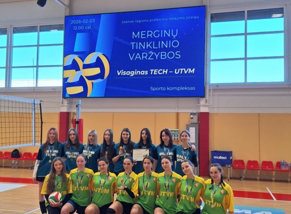 Utenos regiono profesinio mokymo įstaigų mokinių (merginų) tinklinio atrankinėse varžybose pirma vieta!2