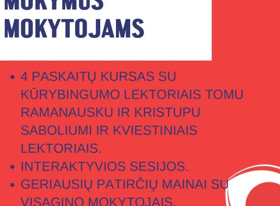 Kviečiame Visagino mokytojus mokytis kūrybingumo!2