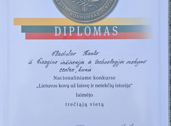 Nacionaliniame konkurse „Lietuvos kovų už laisvę ir netekčių istorija“ pirma, trečia ir paskatinamoji vietos!3