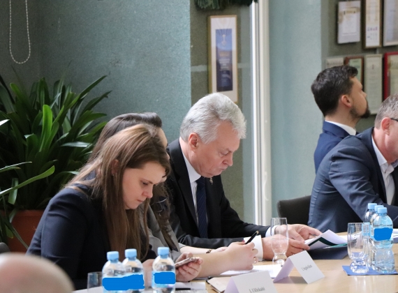 Centre vyko Lietuvos Respublikos Prezidento Gitano Nausėdos susitikimas su viešojo ir privataus sektoriaus atstovais9